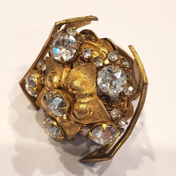 Signed Miriam Haskell Star Flower Ring - Picture 6 of 9